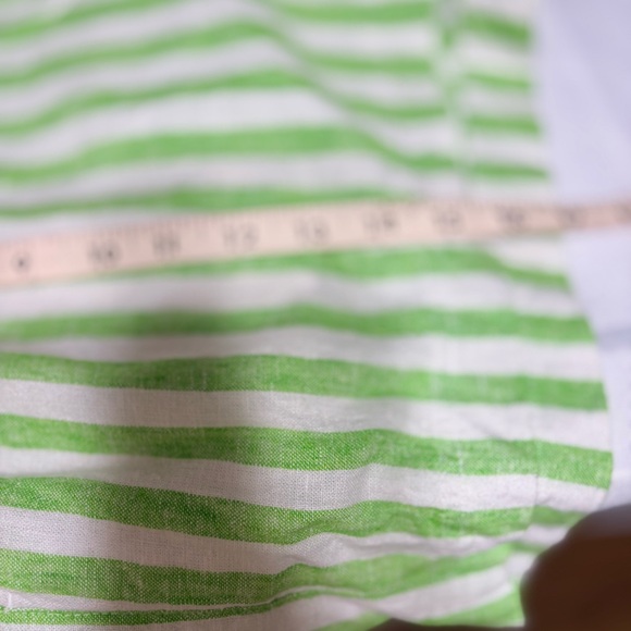 Old Navy women's high-waisted green/white linen-blend pull-on shorts - Picture 10 of 10